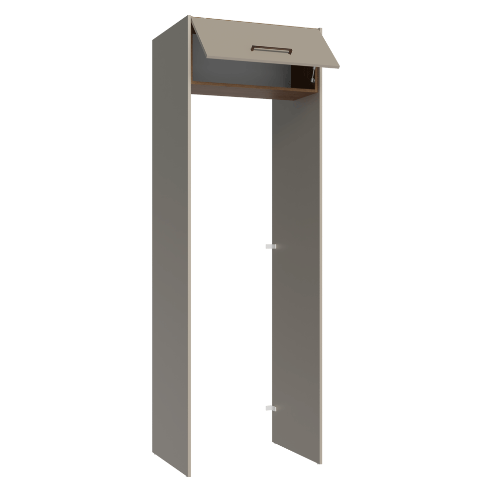 Porta-Geladeira 73 cm 1 Porta Basculante Crema/Rustic/Crema Agata Madesa