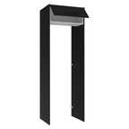Porta-Geladeira 73 cm 1 Porta Basculante Preto/Branco/Preto Agata Madesa