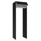 Porta-Geladeira 73 cm 1 Porta Basculante Preto/Branco/Preto Glamy Madesa