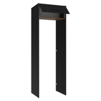 Porta-Geladeira 73 cm 1 Porta Basculante Preto/Rustic/Preto Agata Madesa