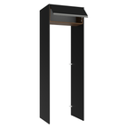 Porta-Geladeira 73 cm 1 Porta Basculante Preto/Rustic/Preto Glamy Madesa