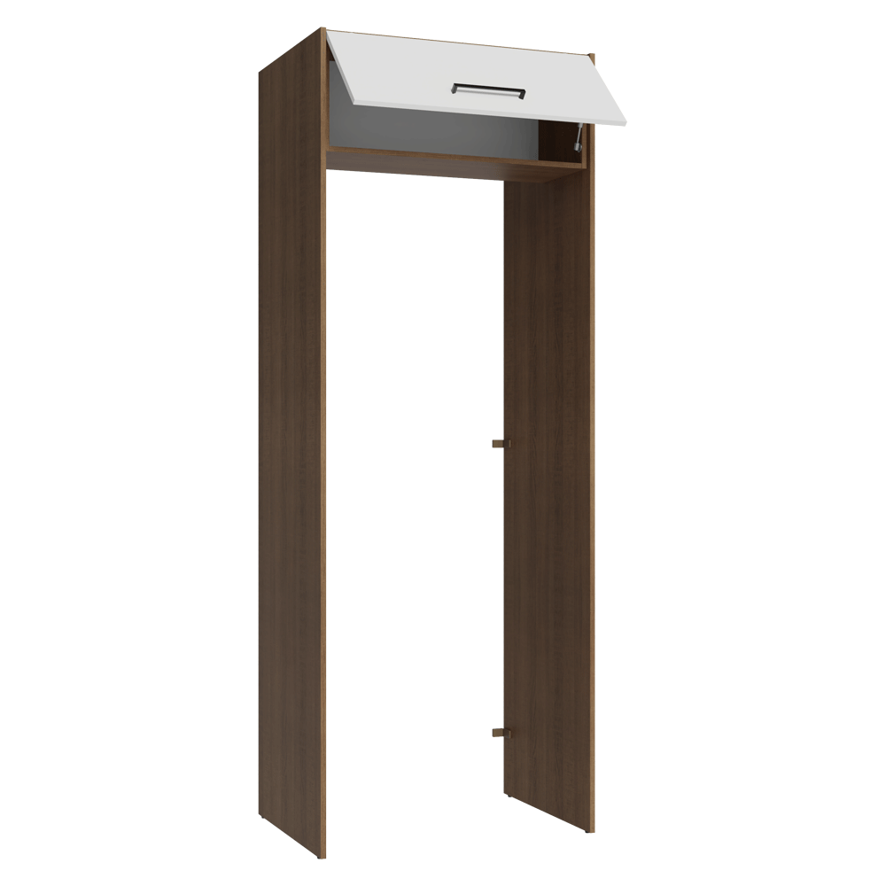 Porta-Geladeira 83 cm 1 Porta Basculante Rustic/Branco Agata Madesa