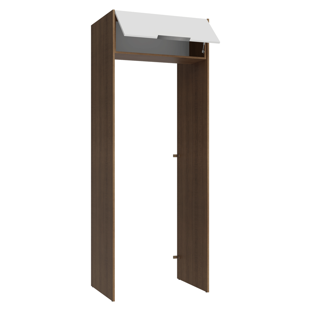 Porta-Geladeira 83 cm 1 Porta Basculante Rustic/Branco Stella Madesa