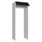 Porta-Geladeira 83 cm 1 Porta Basculante Branco/Preto Agata Madesa