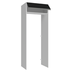 Porta-Geladeira 83 cm 1 Porta Basculante Branco/Preto Glamy Madesa