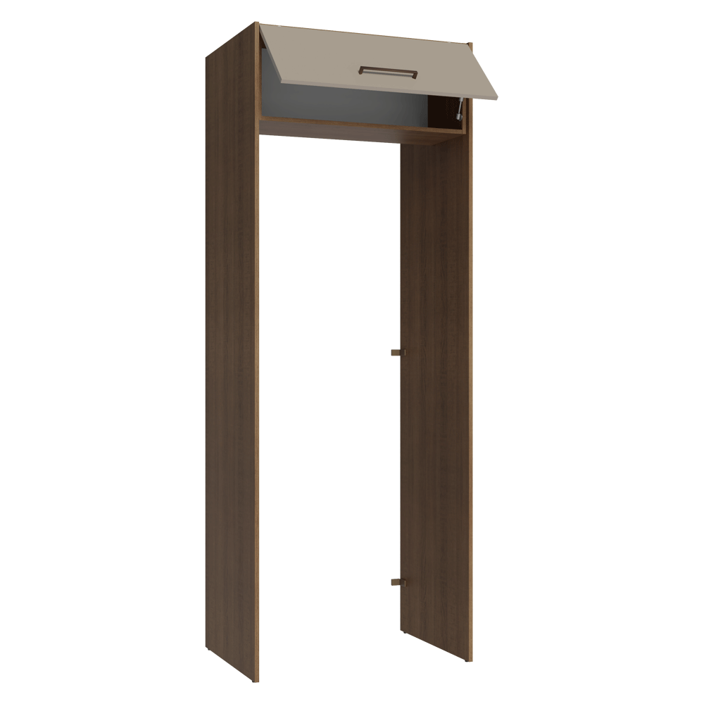 Porta-Geladeira 83 cm 1 Porta Basculante Rustic/Crema Agata Madesa