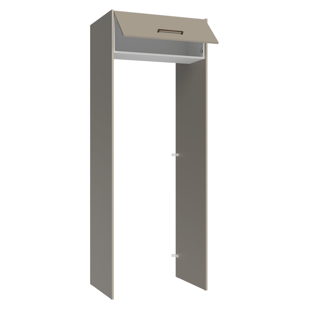 Porta-Geladeira 83 cm 1 Porta Basculante Crema/Branco/Crema Agata Madesa
