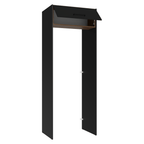 Porta-Geladeira 83 cm 1 Porta Basculante Preto/Rustic/Preto Agata Madesa
