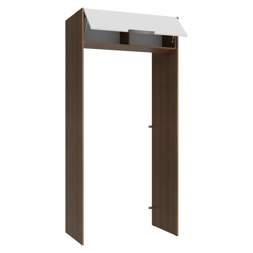Porta-Geladeira 103 cm 1 Porta Basculante Rustic/Branco Stella Madesa