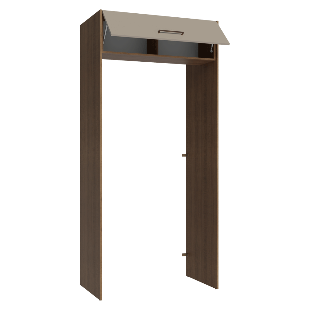 Porta-Geladeira 103 cm 1 Porta Basculante Rustic/Crema Agata Madesa