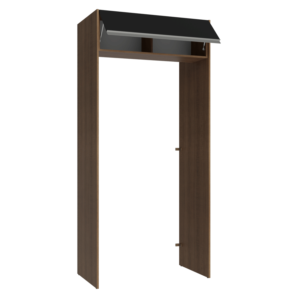 Porta-Geladeira 103 cm 1 Porta Basculante Rustic/Preto Glamy Madesa