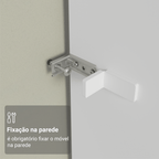Porta-Geladeira 103 cm 1 Porta Basculante Branco/Crema Vik Madesa