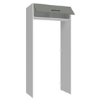 Porta-Geladeira 103 cm 1 Porta Basculante Branco/Cinza Agata Madesa