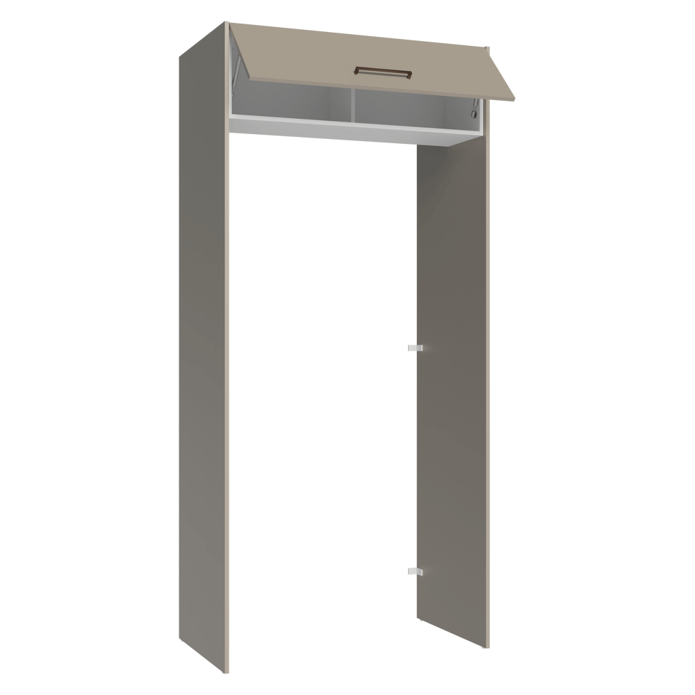 Porta-Geladeira 103 cm 1 Porta Basculante Crema/Branco/Crema Agata Madesa
