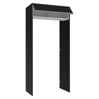 Porta-Geladeira 103 cm 1 Porta Basculante Preto/Branco/Preto Glamy Madesa