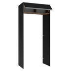 Porta-Geladeira 103 cm 1 Porta Basculante Preto/Rustic/Preto Glamy Madesa