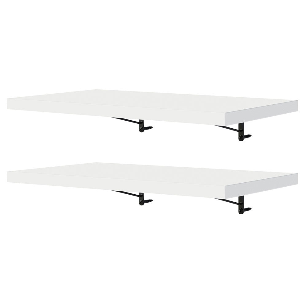 Kit 2 Prateleiras Suspensas para Cozinha Madesa 60 cm com Mão Francesa Branco