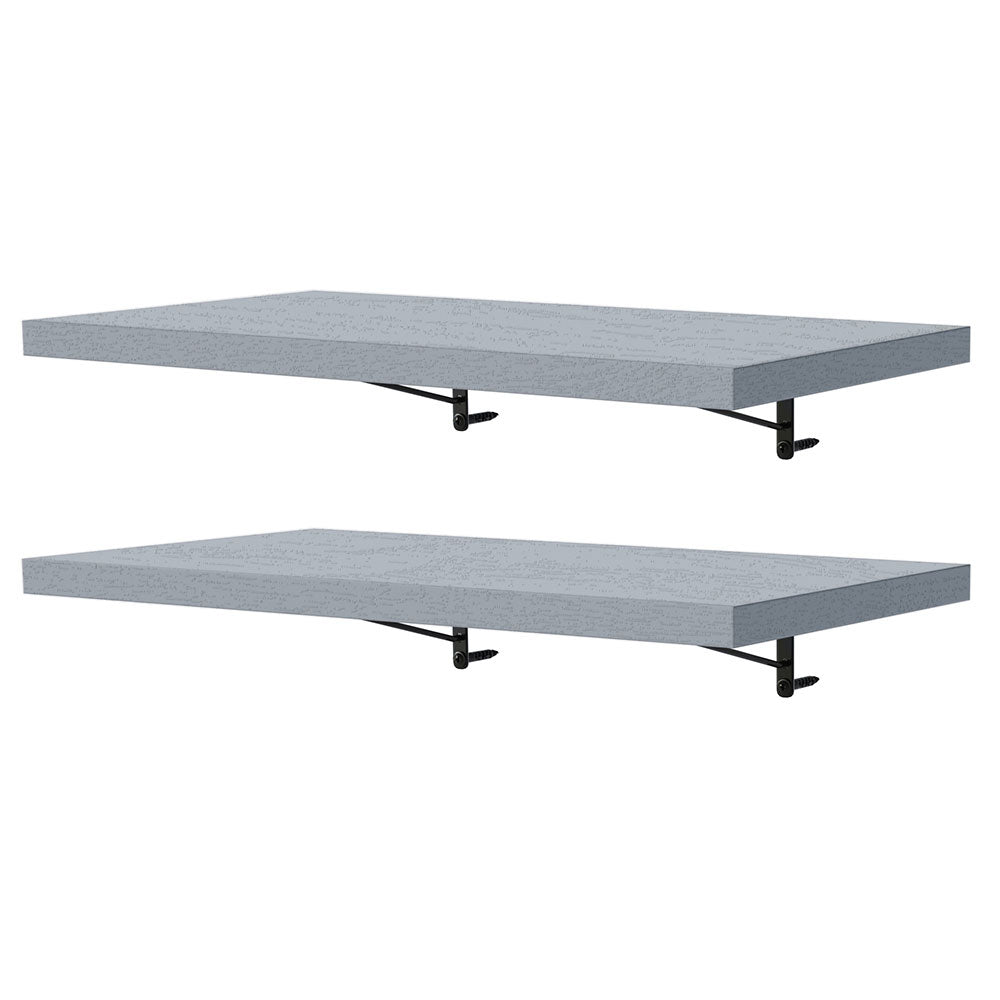 Kit 2 Prateleiras Suspensas para Cozinha Madesa 60 cm com Mão Francesa Cinza