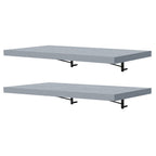 Kit 2 Prateleiras Suspensas para Cozinha Madesa 60 cm com Mão Francesa Cinza