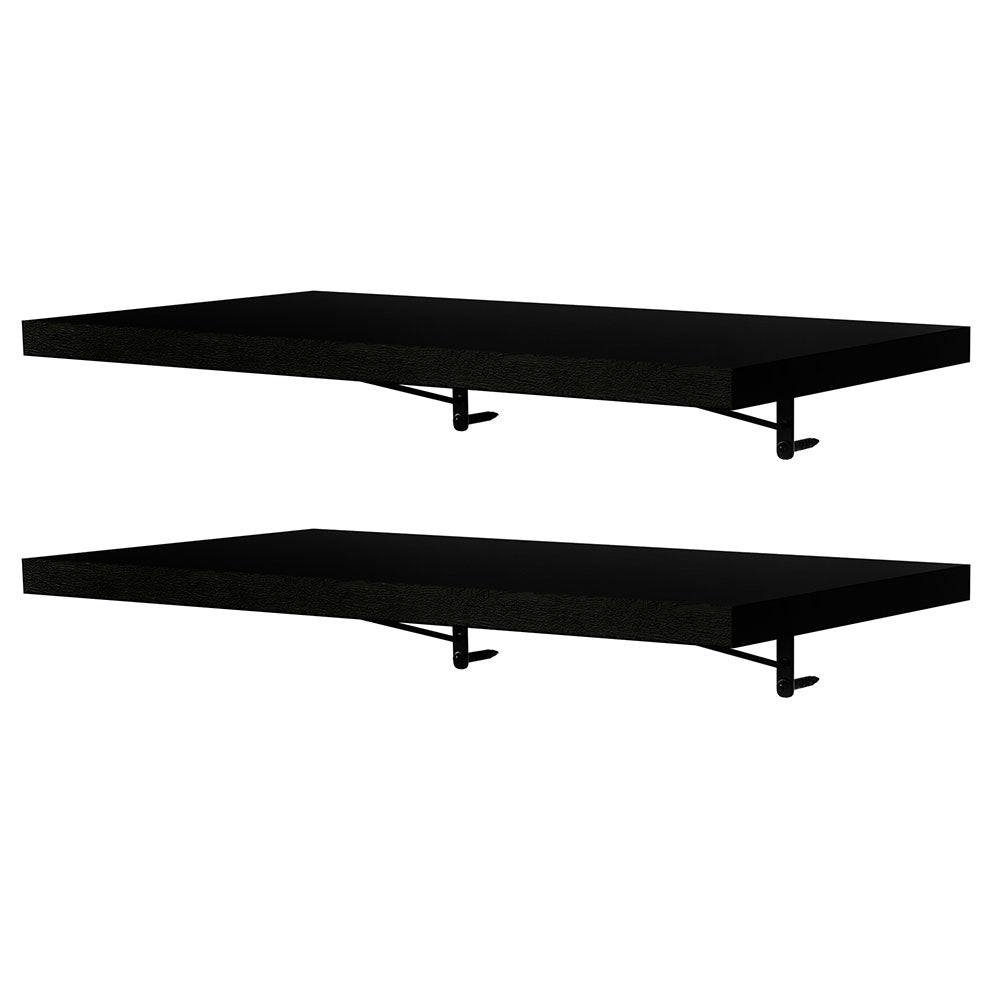 Kit 2 Prateleiras Suspensas para Cozinha Madesa 60 cm com Mão Francesa Preto