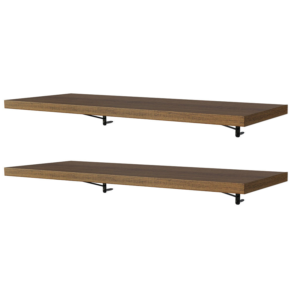 Kit 2 Prateleiras Suspensas para Cozinha Madesa 80 cm com Mão Francesa Rustic