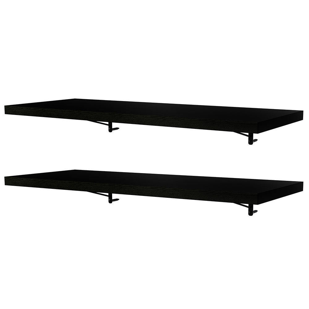 Kit 2 Prateleiras Suspensas para Cozinha Madesa 80 cm com Mão Francesa Preto