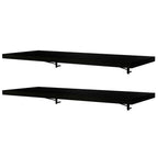 Kit 2 Prateleiras Suspensas para Cozinha Madesa 80 cm com Mão Francesa Preto