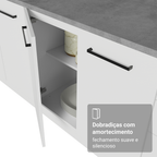 Armário de Cozinha Completa de Canto 399cm Branco Agata Madesa 02