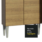 Armário de Cozinha Completa de Canto 353cm Rustic Emilly Sun Madesa 01