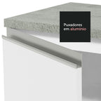 Armário de Cozinha Completa de Canto 349cm Branco Glamy Madesa 07