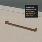 Armário de Cozinha Completa 350cm Branco/Crema Agata Madesa 01