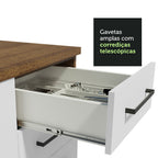 Armário de Cozinha Completa 350cm Rustic/Branco Agata Madesa 01