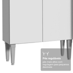Armário de Cozinha Compacta 156cm Branco Emilly Madesa 01