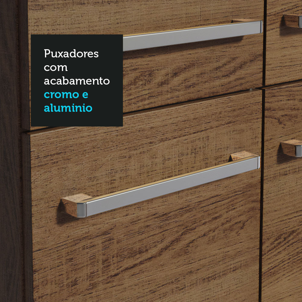 Armário de Cozinha Compacta 229cm Rustic Emilly Madesa 13