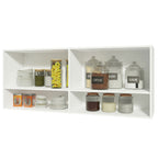 Armário Aéreo 120 cm 2 Portas 2 Nichos Branco para Cozinha Madesa