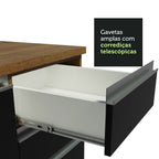 Armário de Cozinha Completa 220cm Rustic/Preto Parma Madesa 02