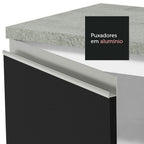Armário de Cozinha Completa 240cm Branco/Preto Glamy Madesa 10