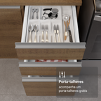 Armário de Cozinha Completa 270 cm Rustic Glamy Madesa 17