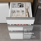 Armário de Cozinha Completa 270 cm Rustic/Branco Glamy Madesa 17