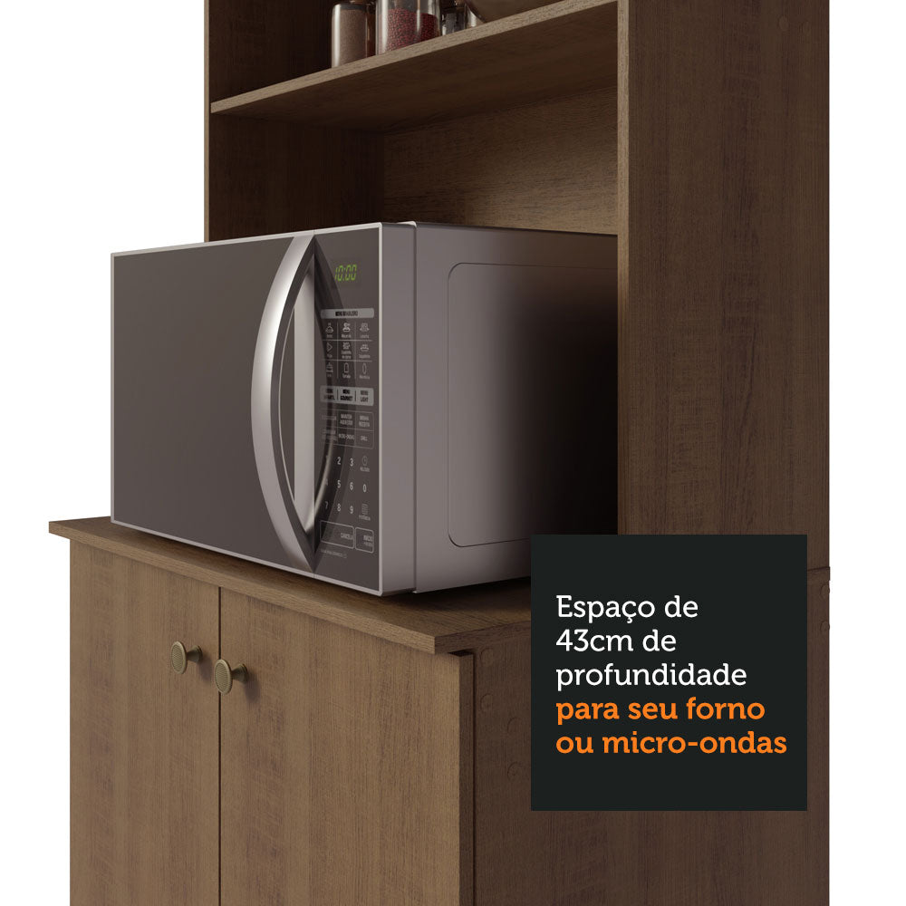 Armário de Cozinha Compacta 235cm Rustic Gourmet Madesa 01