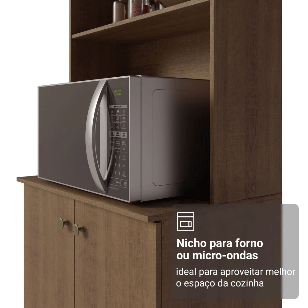 Armário de Cozinha Compacta 235cm Rustic Gourmet Madesa 01