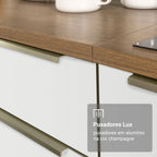 Armário de Cozinha Completa 280 cm Rustic/Branco Veludo Lux Madesa 02