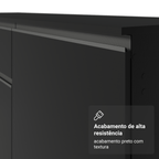 Armário de Cozinha Compacta 120 cm Preto Nice Madesa 05