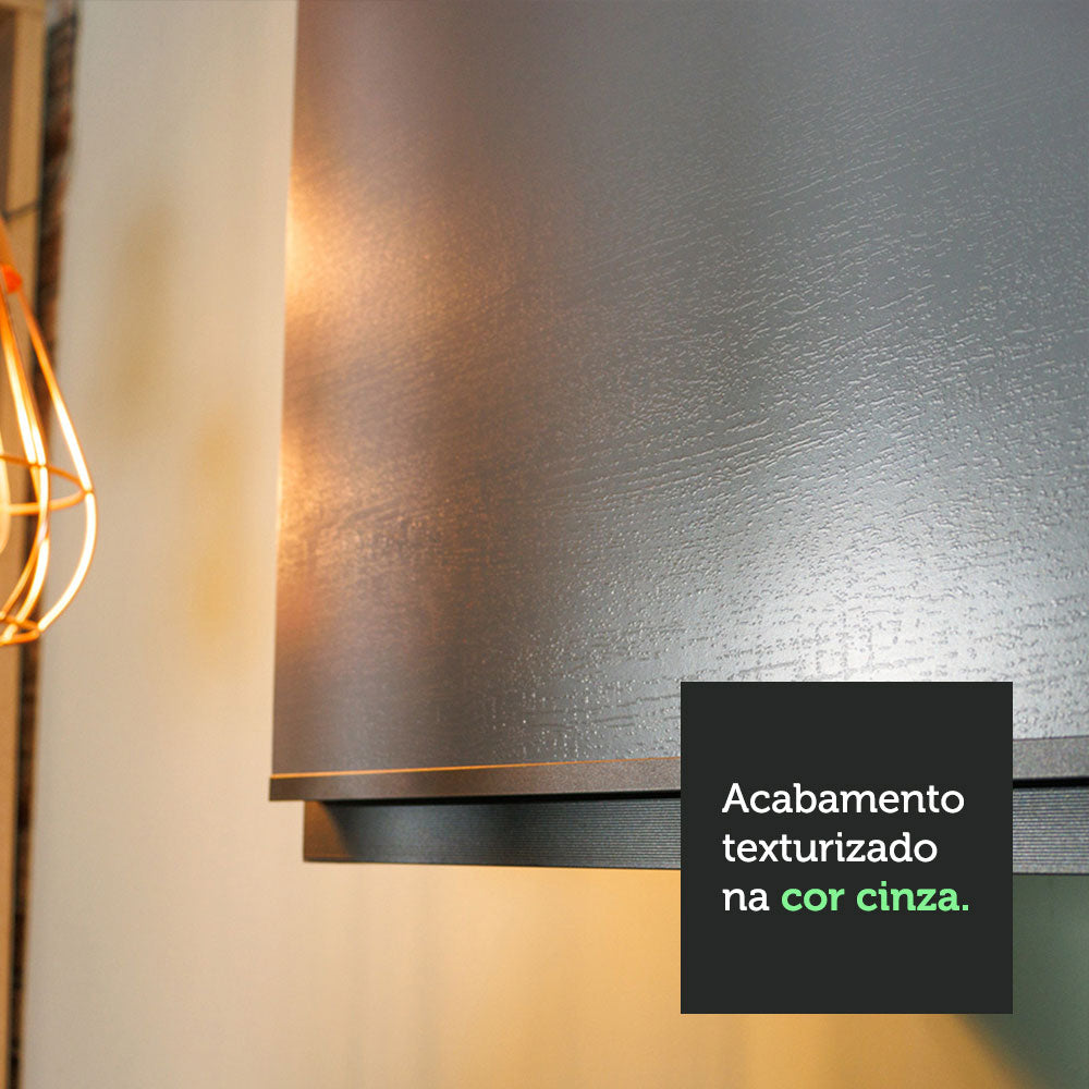 Armário de Cozinha Completa 180cm Cinza Nice Madesa 01