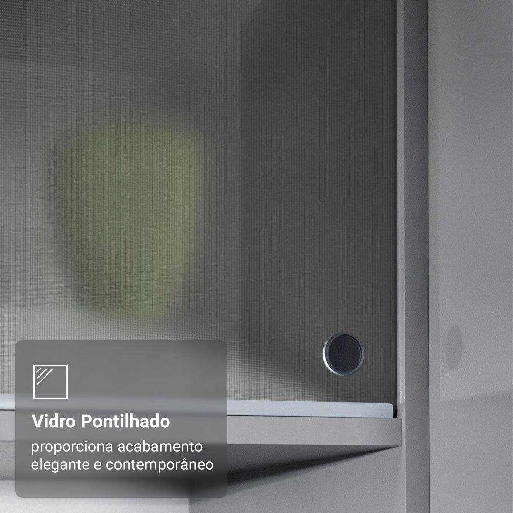 Armário de Cozinha Compacta 200cm Cinza Nice Madesa 09