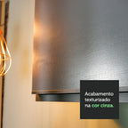 Armário de Cozinha Completa Suspenso 260cm Cinza Nice Madesa 13