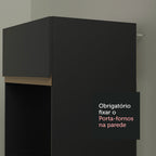 Armário de Cozinha Completa 260cm Preto/Rustic Reims Madesa 02