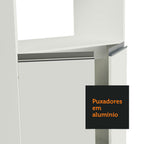 Kit 60 cm 100% MDF 2 Portas e 1 Suspensa Branco Smart Madesa