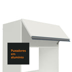 Armário de Cozinha Completa 100% MDF 300cm Branco Smart Madesa 02
