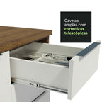 Armário de Cozinha Completa 330cm Rustic/Branco Stella Madesa 06